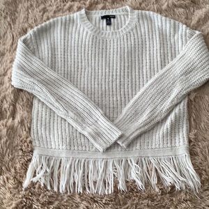 Aqua by Bloomingdale’s Fringe Sweater Size Small.